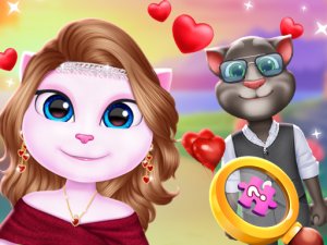 Kitty Valentine Dress Up Puzzle